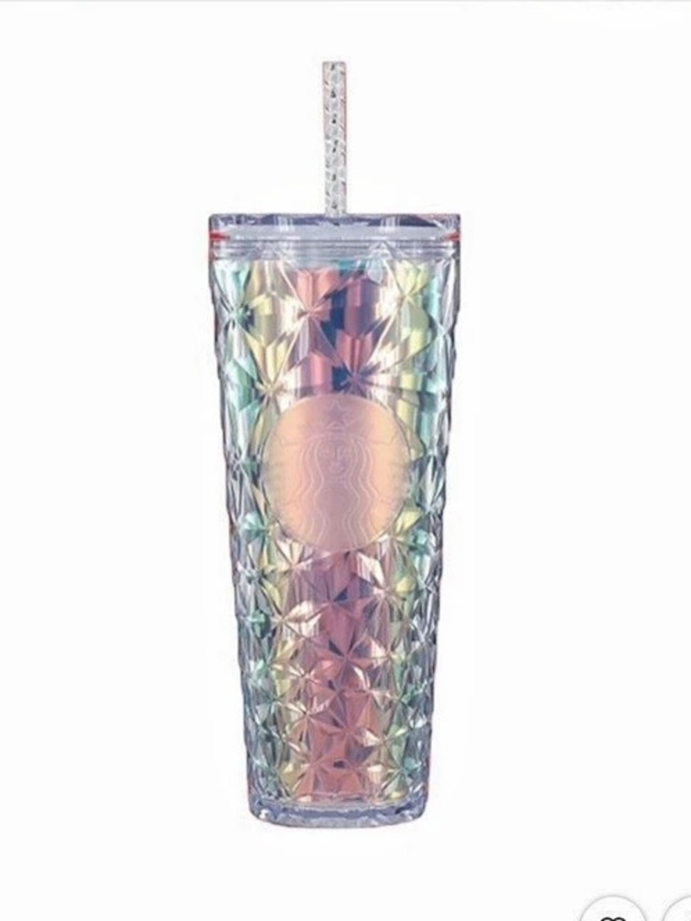 Starbucks Holiday 2023 Clear Iridescent Diamond Prism Venti Tumbler NEW